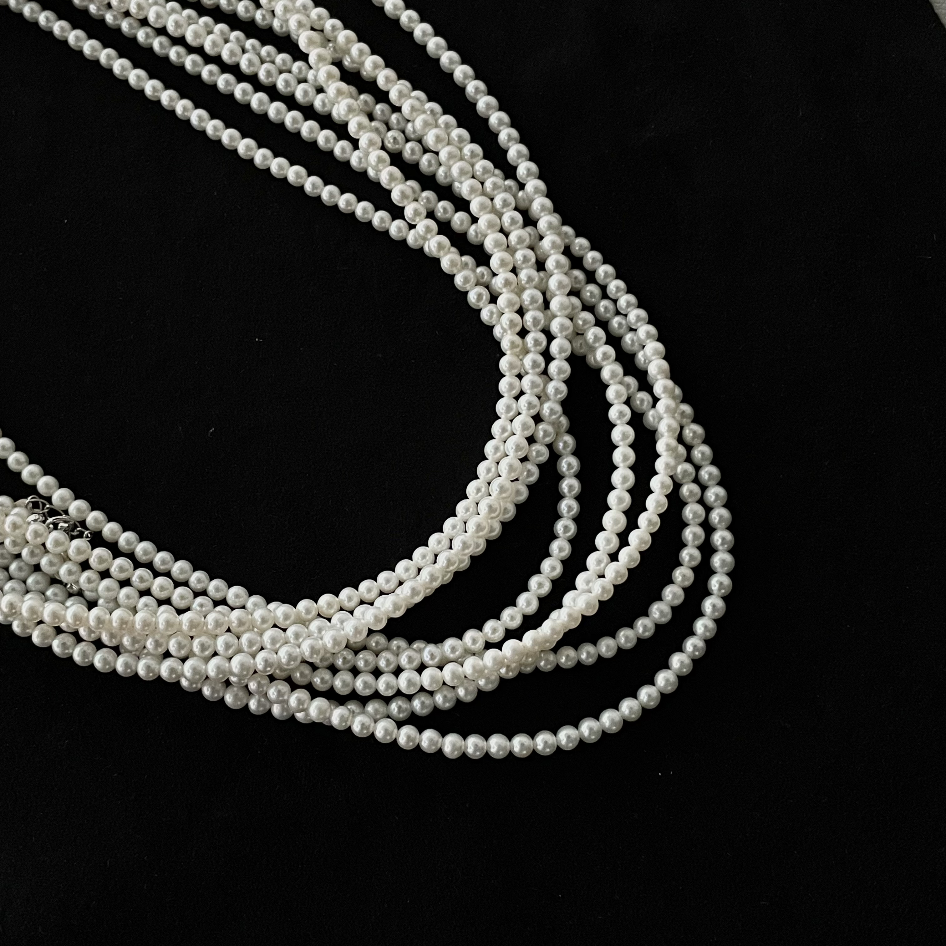 3 mm天然淡水珍珠长40cm（不包含图片挂坠，多样性发货仅发一条）