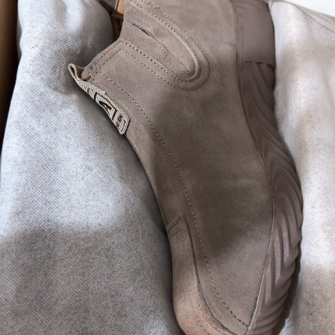 436。41码翻毛牛皮防烫一脚蹬