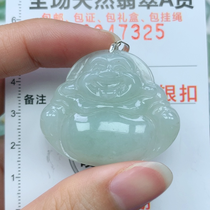 翡翠颈饰银S925镶嵌天然翡翠a货