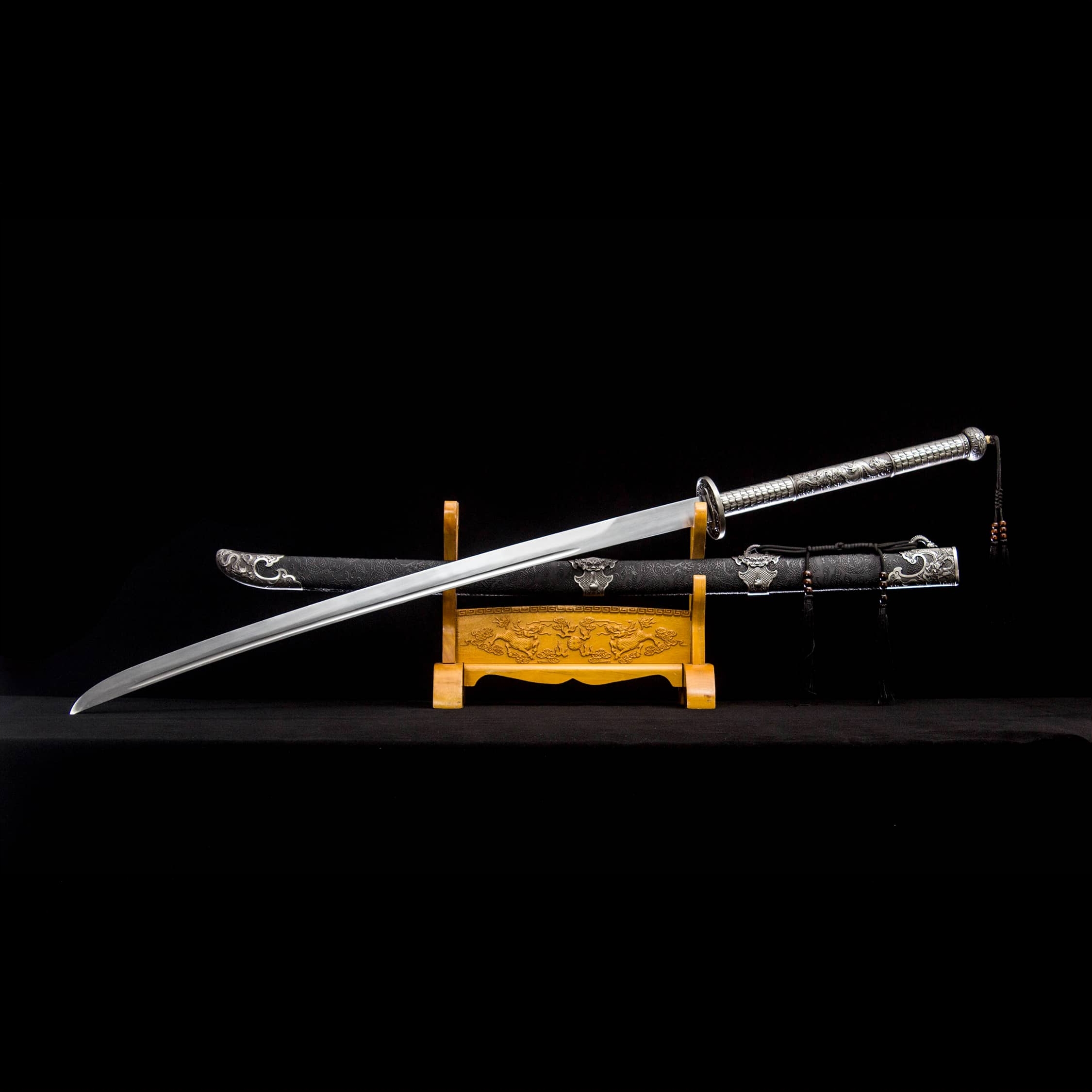 龙泉【苗刀】高锰钢苗刀一体绣春刀未开刃