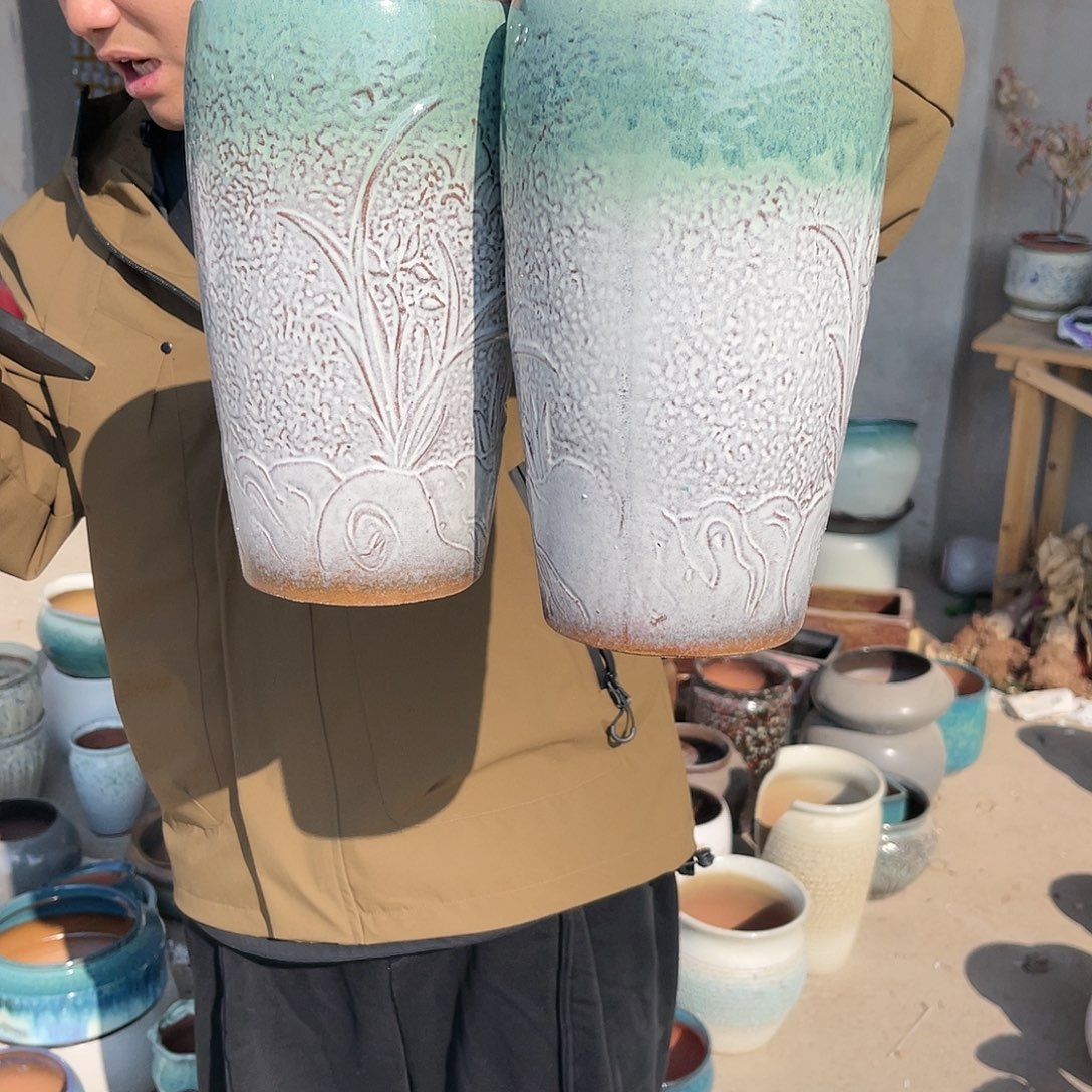 红陶洋洋花盆0224-1068