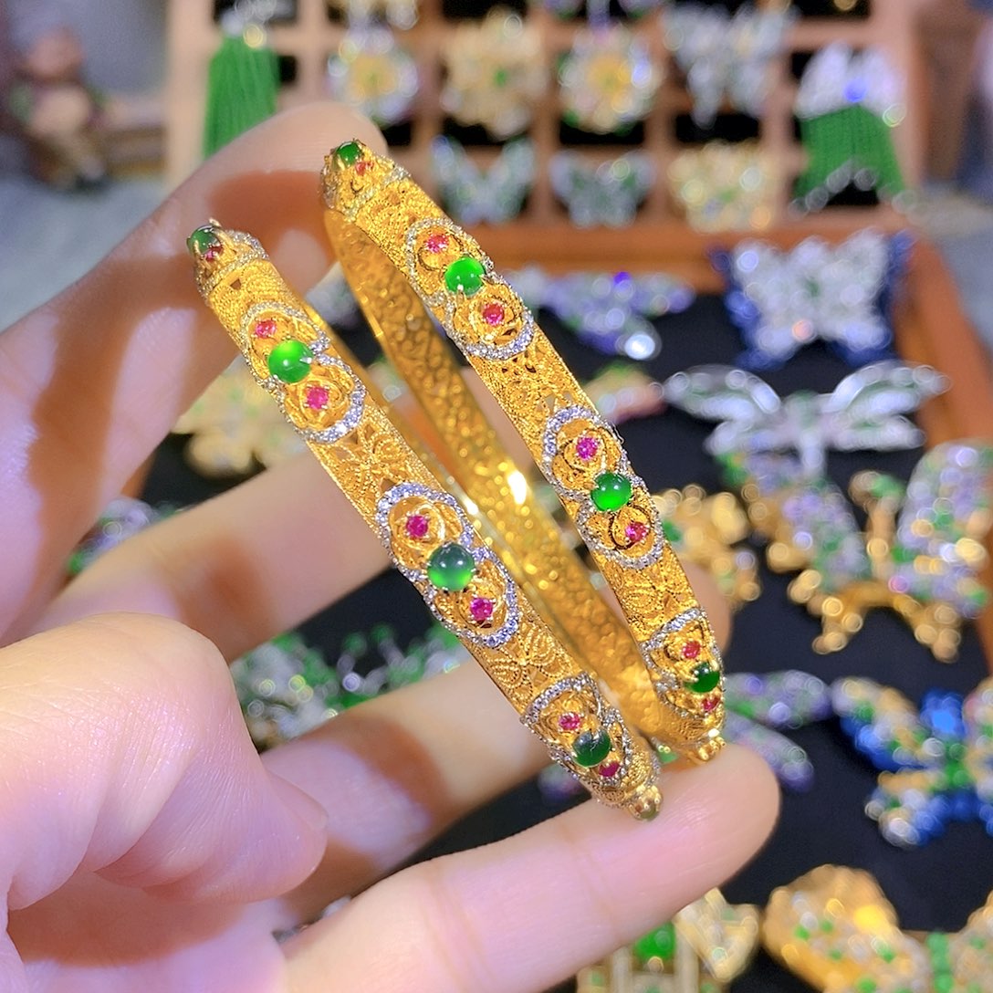 吊坠(不含链)银S925镶嵌翡翠多样性发其一