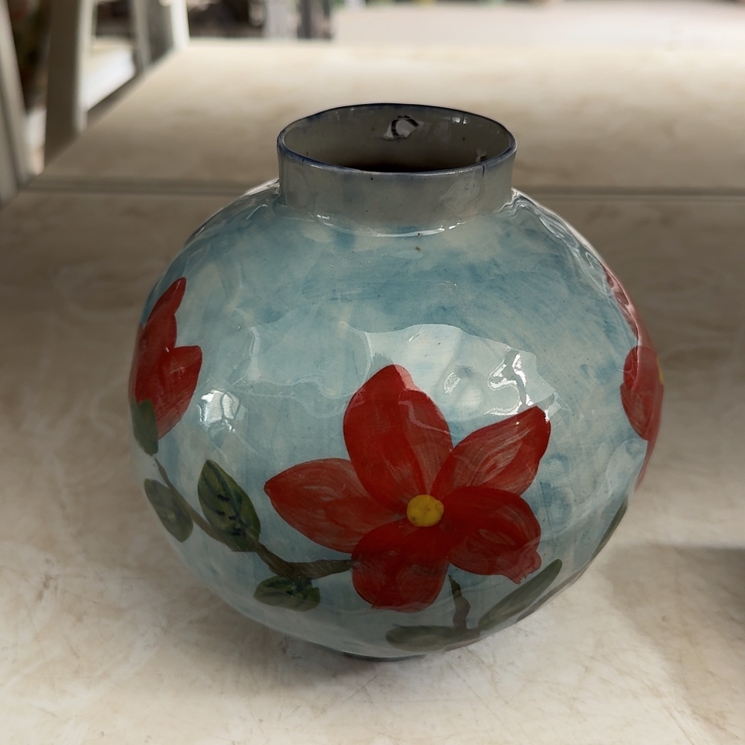 7油画釉下彩陶瓷花瓶