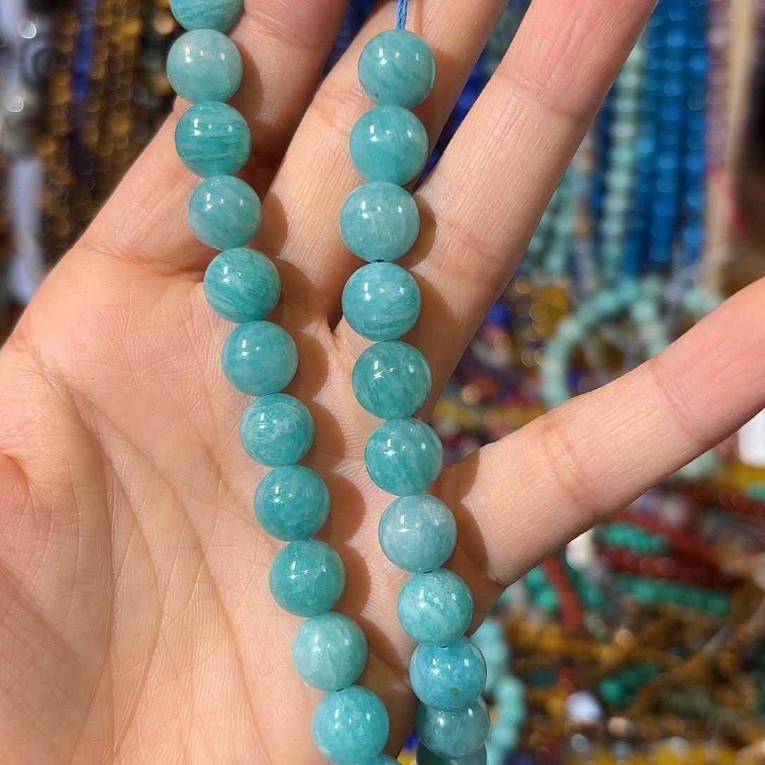 玛瑙/玉髓银S925镀金镶嵌珠宝半成品天河石卡10一条