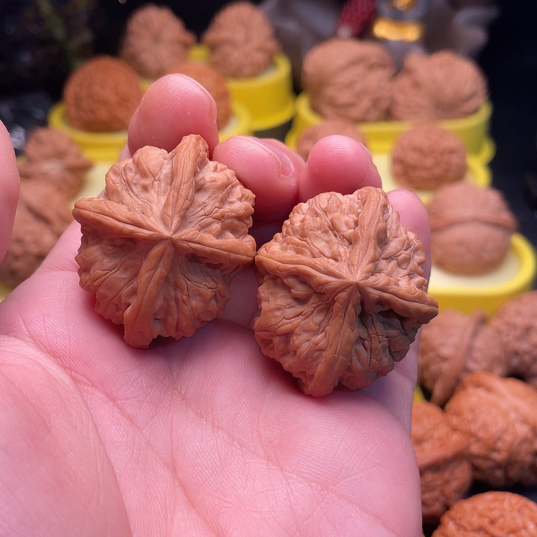 吊坠文玩核桃玉玺四棱41