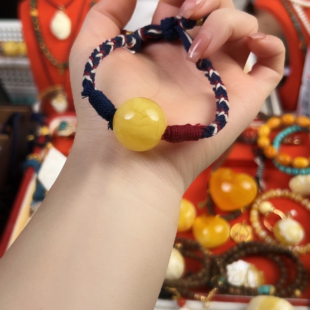 琥珀颈饰未镶嵌手绳