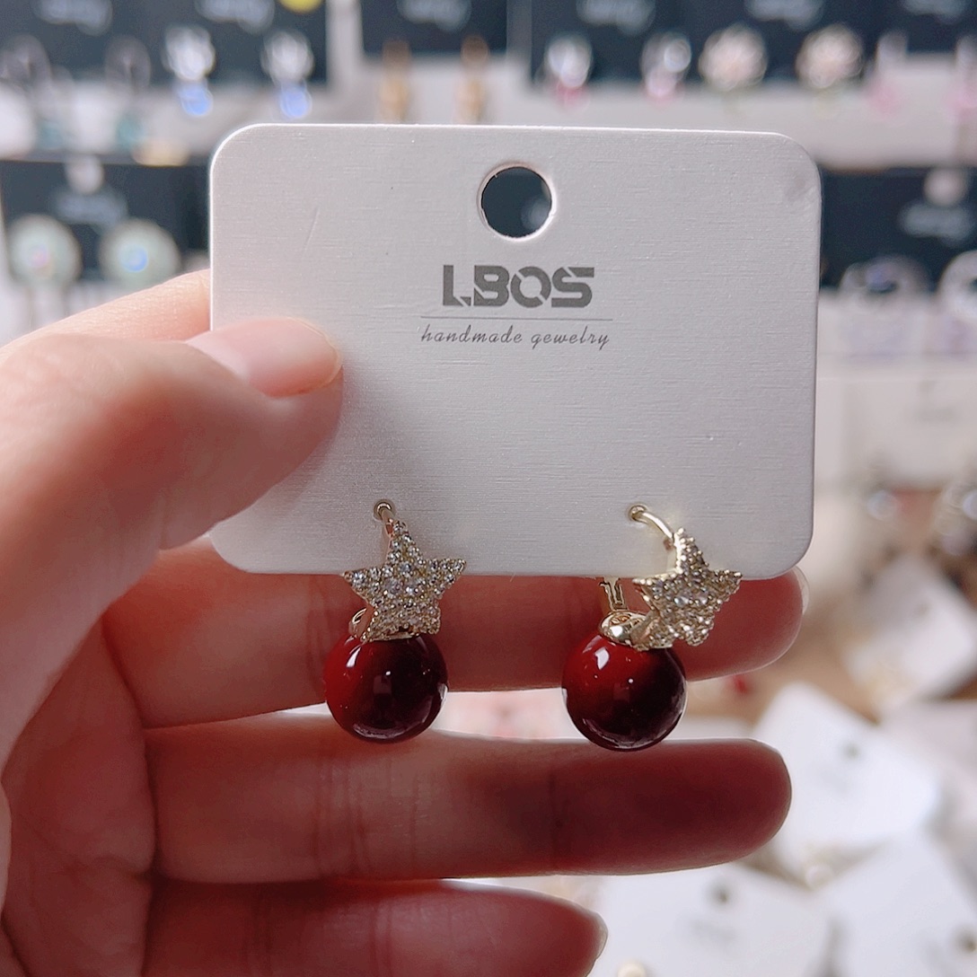 锆石纯铜合金耳环的