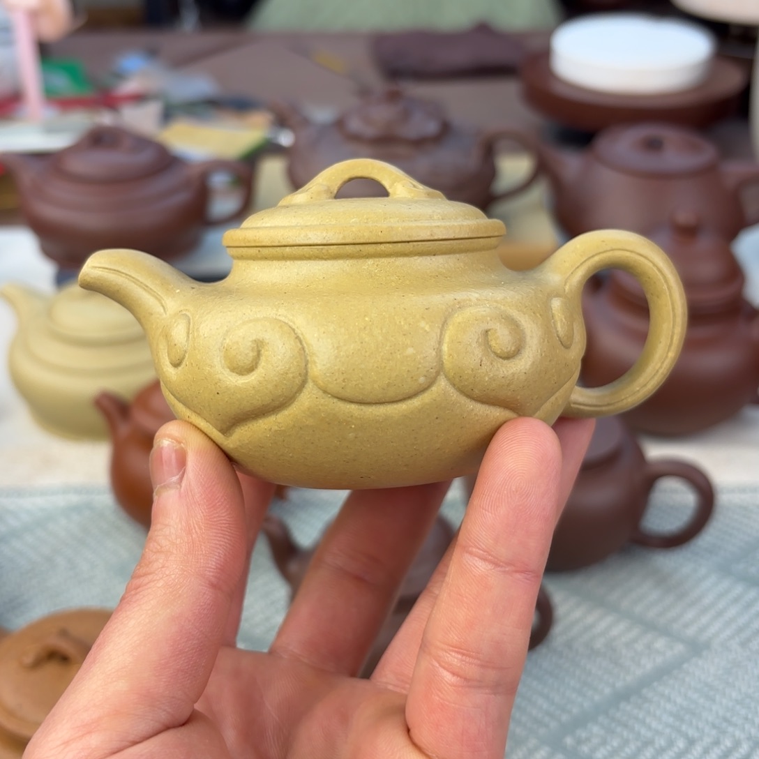 紫砂茶壶微瑕 仿古如意 145cc
