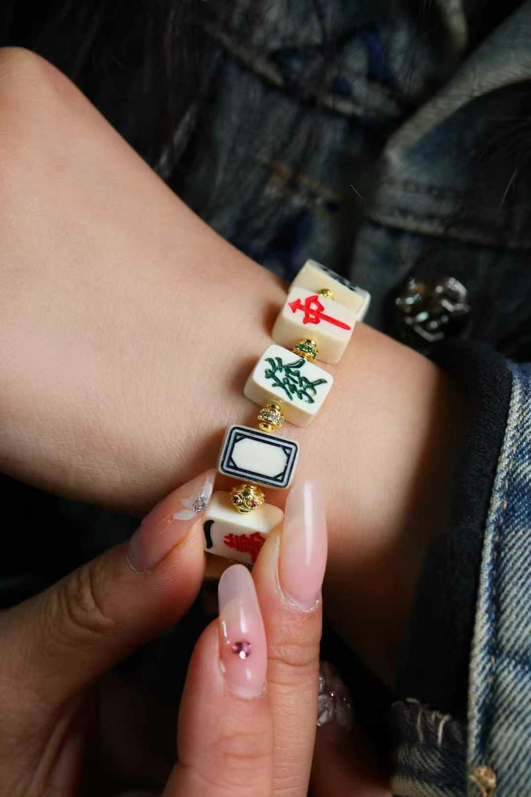 红绳发财时尚小众猛犸象牙天然