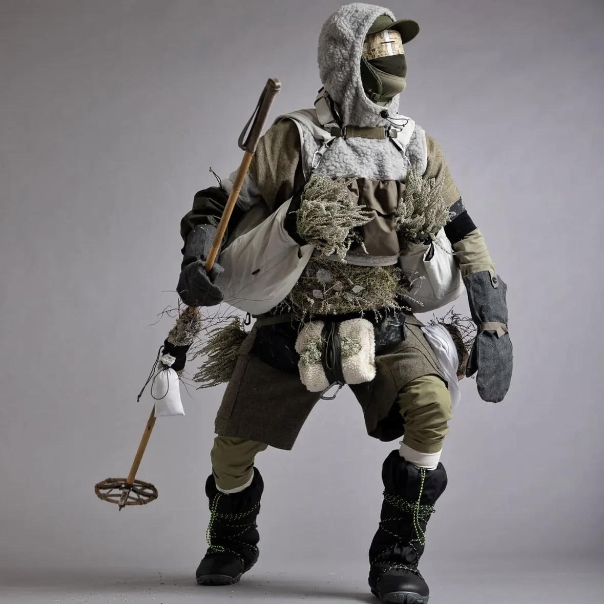 Hu 牛仔飞鸭短袖竹节棉T恤