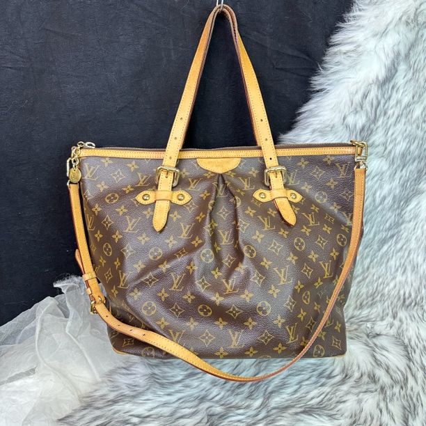 95新 LouisVuitton/路易威登 原皮老花parlemo派拉蒙单肩斜挎包