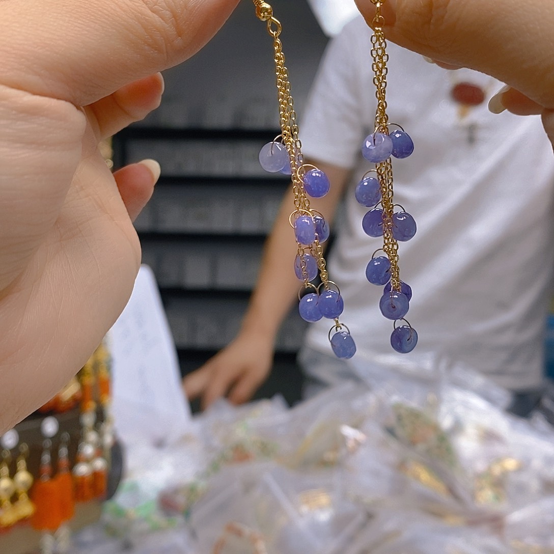 翡翠合金耳饰翡翠