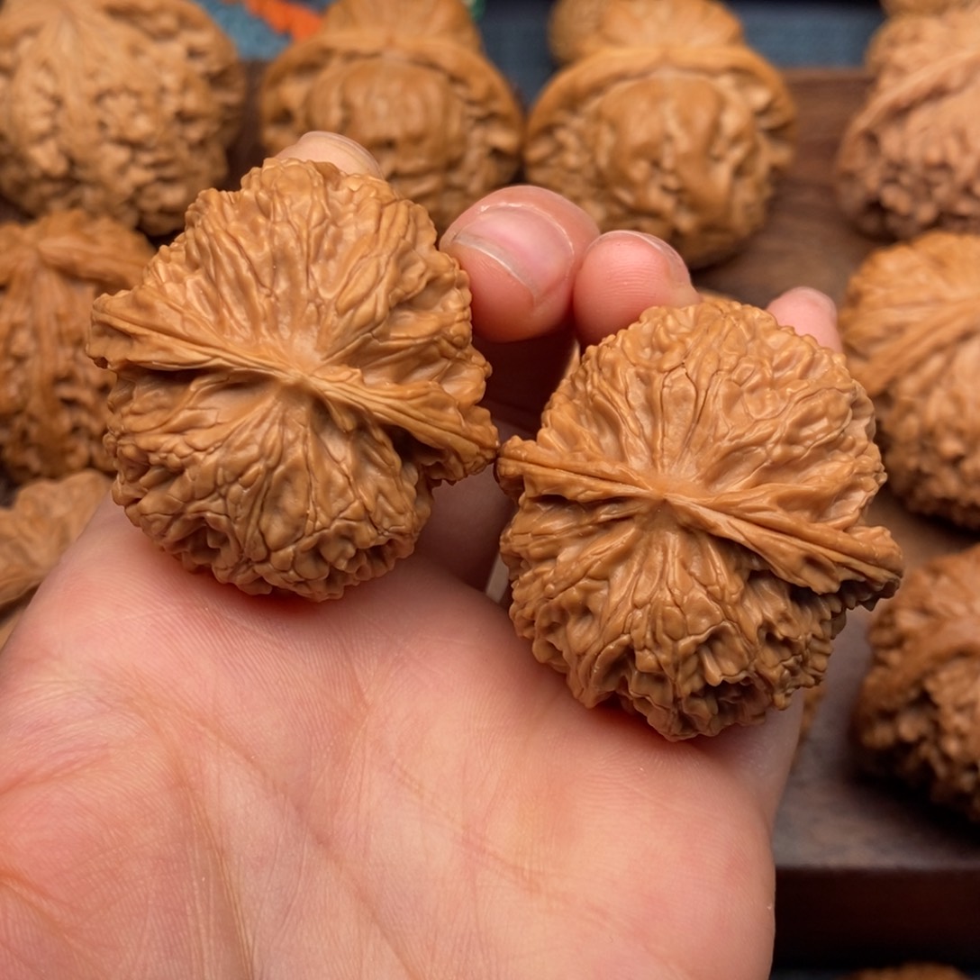 文玩核桃把件38圆球苹果园