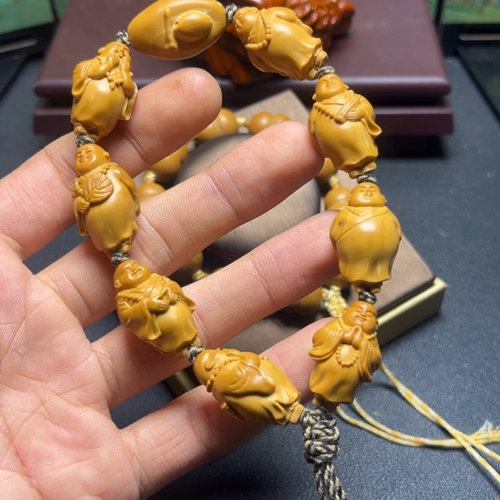 橄榄核手串/手链橄榄核雕小和尚