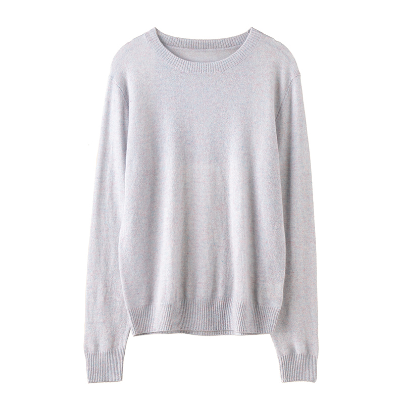 100%纯山羊绒女圆领金银丝613