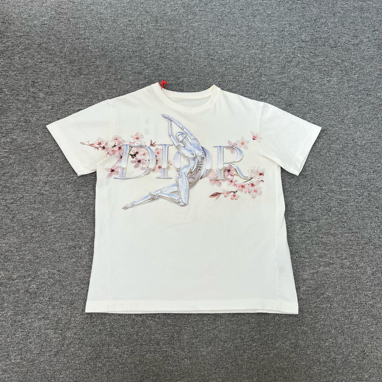 95新 DIOR/迪奥 空山基联名 樱花机械姬短袖T恤 L码