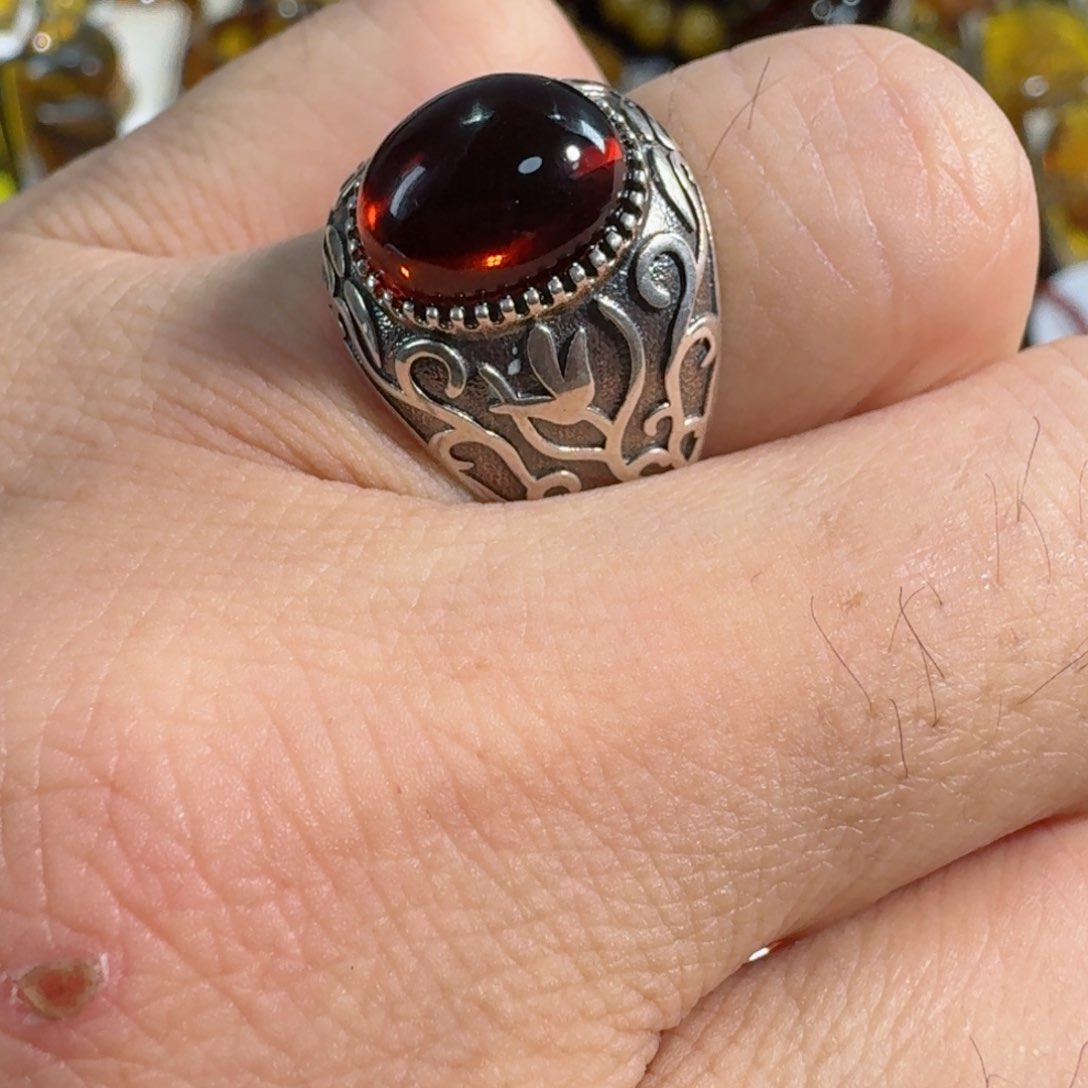 琥珀琥珀画18K金镶嵌