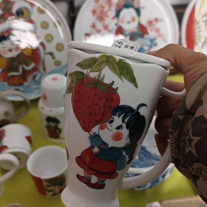 盘静*景德镇手绘釉下彩手绘