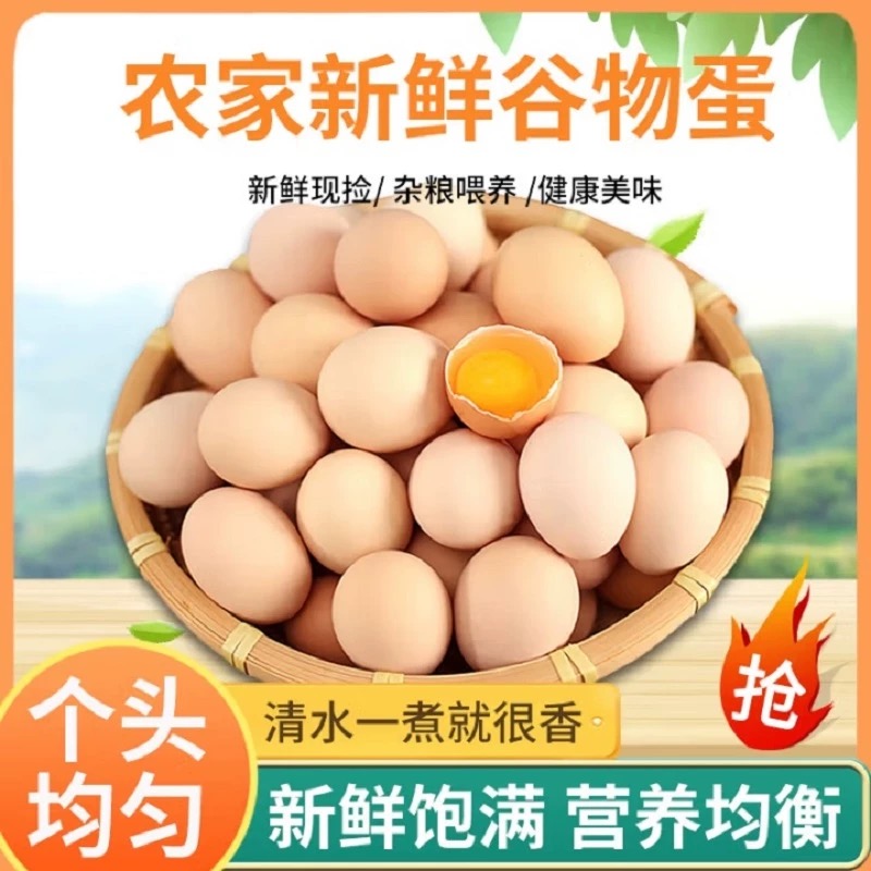 正宗农家散养土鸡蛋新鲜土鸡蛋营养蛋当天鲜蛋现捡现发