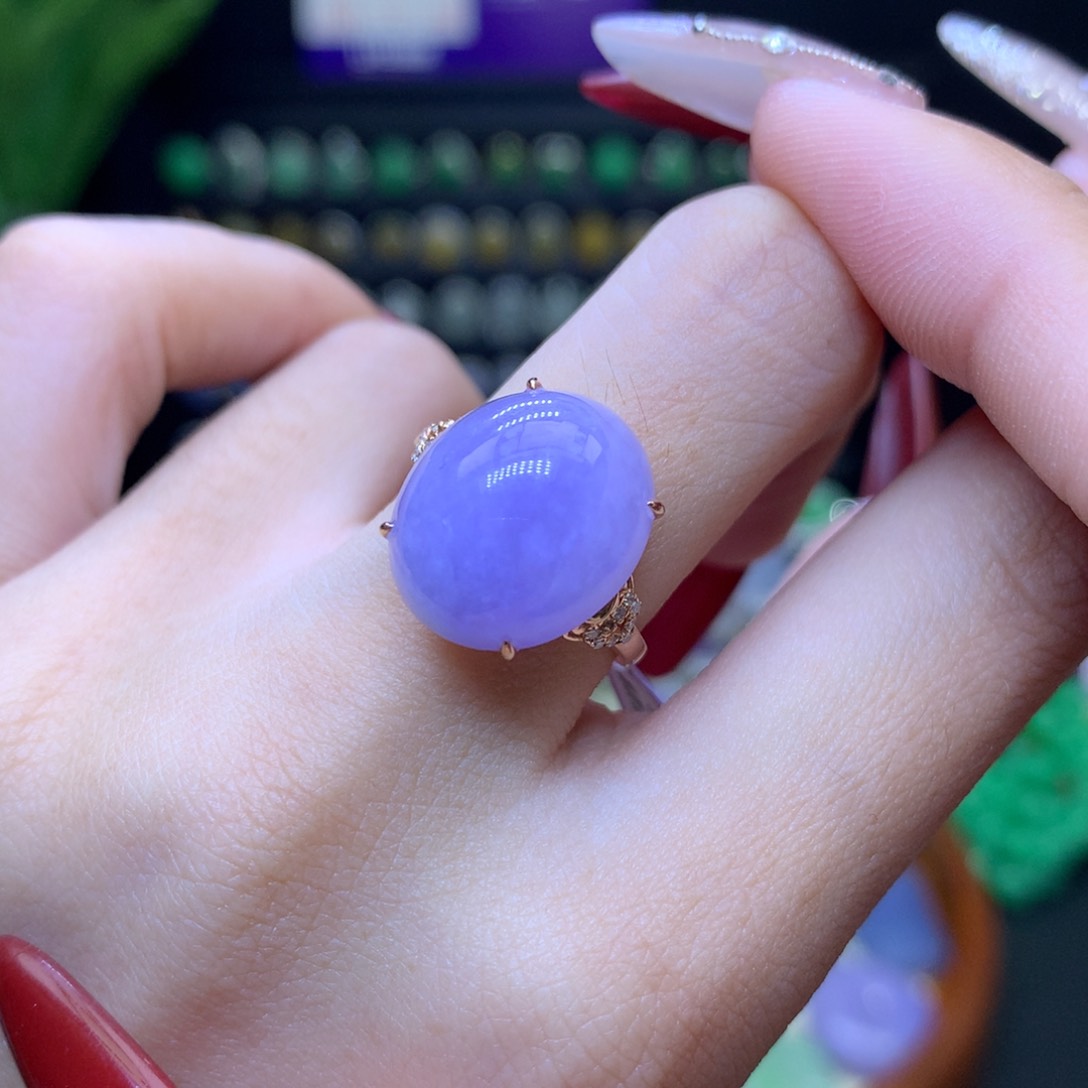 翡翠颈饰18K金镶嵌天然