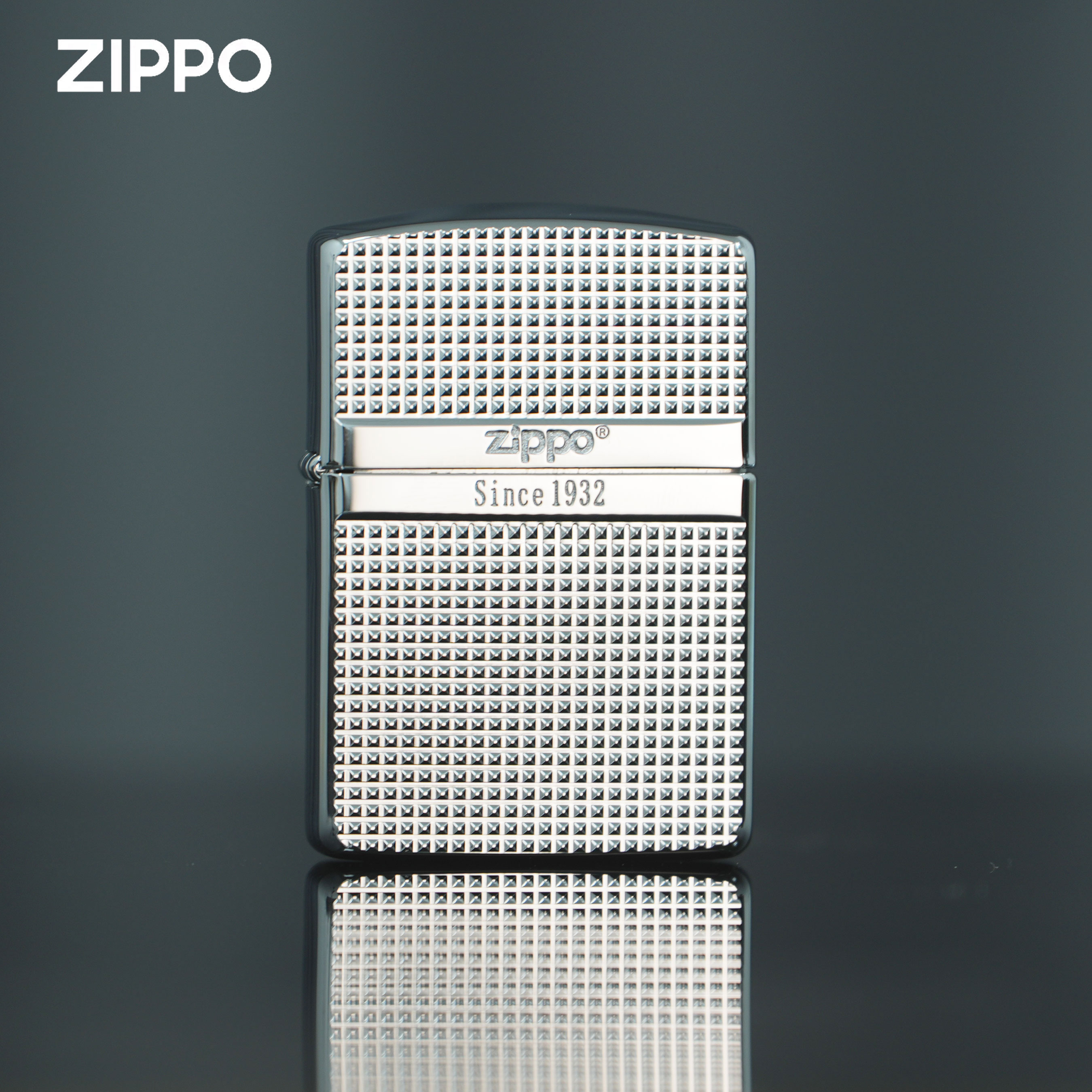 ZIPPO/之宝盔甲钻石纹商标起源官方正品打火机复古原装花纹DYJ1