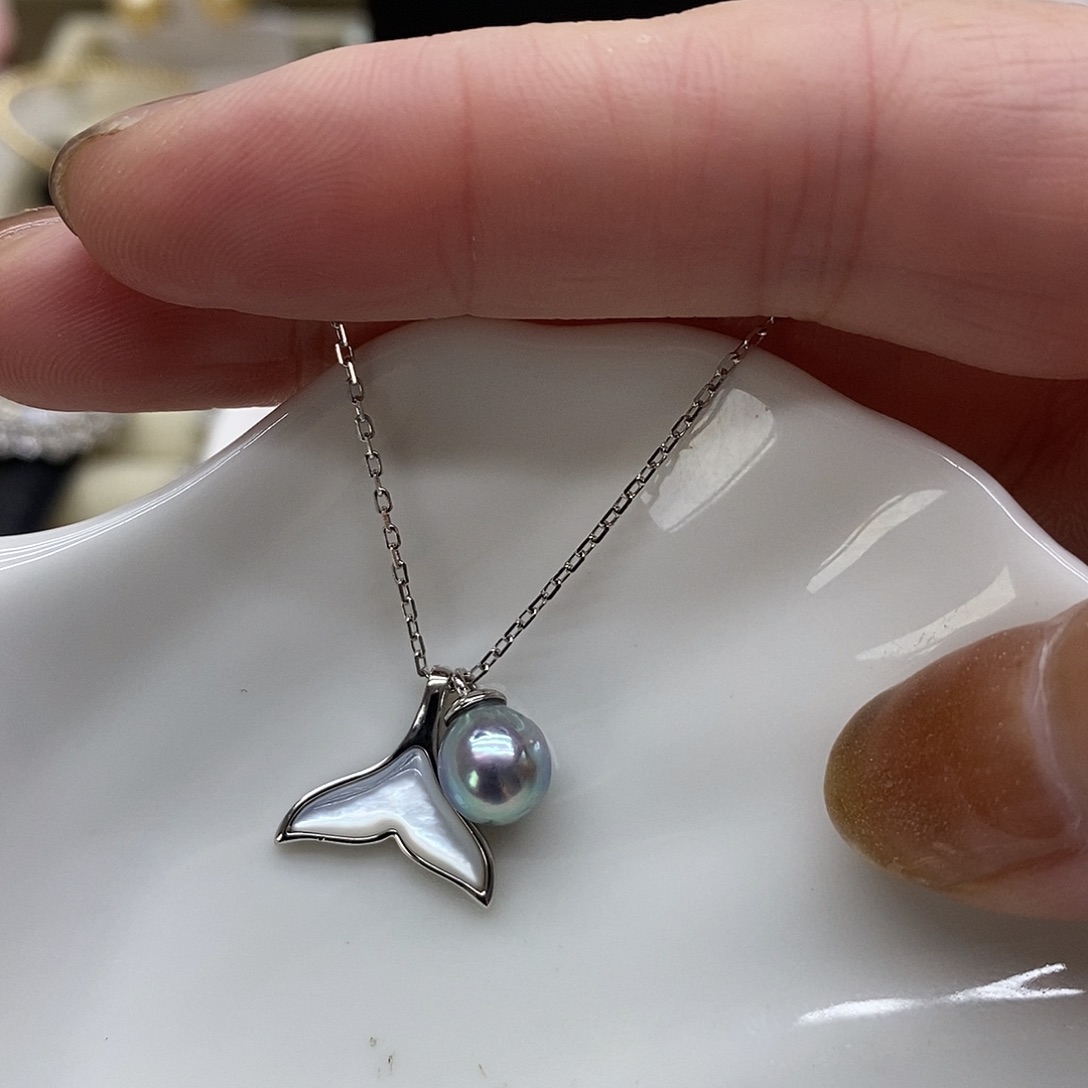 套链银S925镶嵌海水珍珠