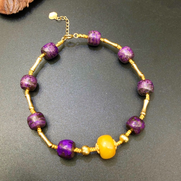 【耿总】18K天然舒俱来手链老型珠丝绒7多样性发一DD1431