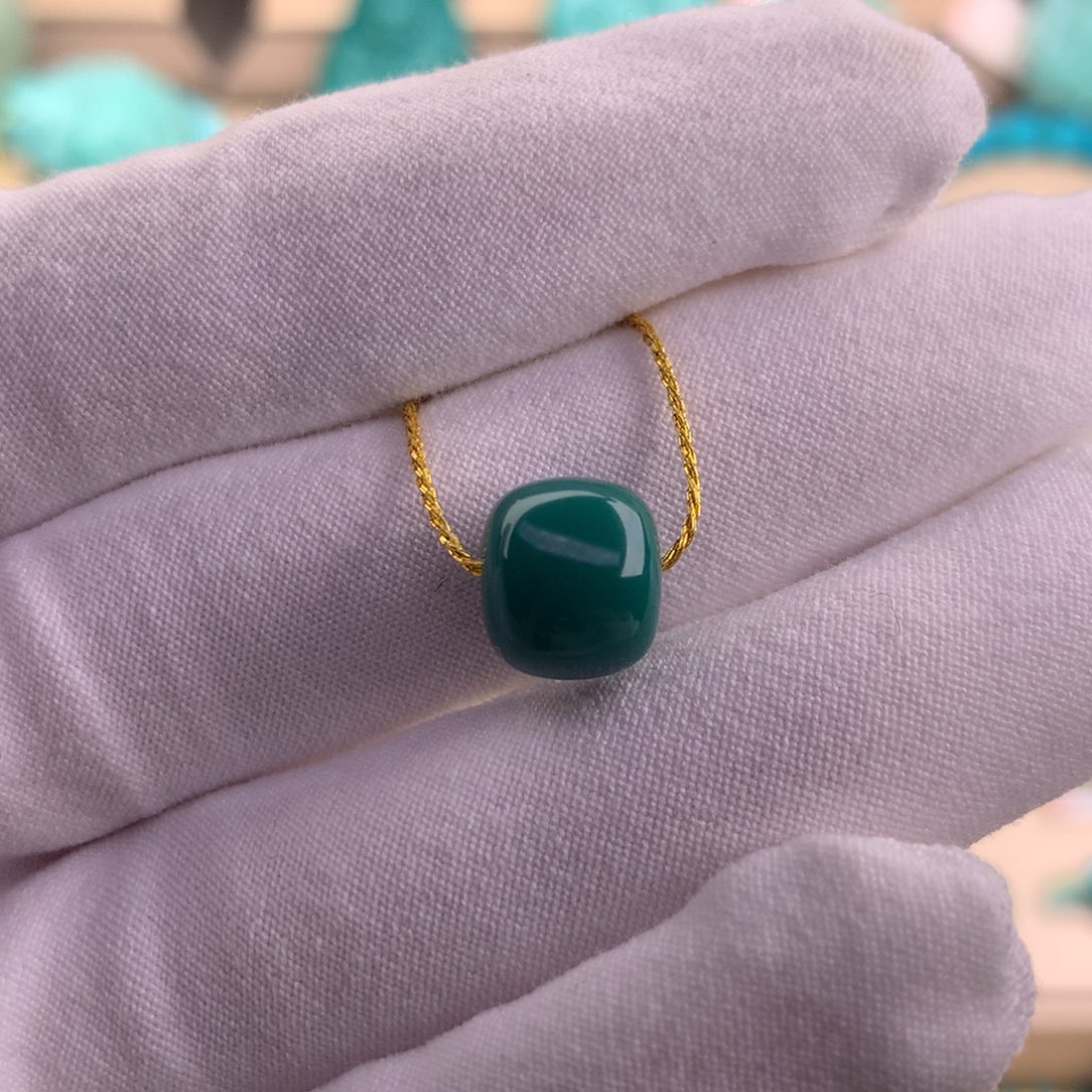 绿松石珠宝奇石未镶嵌10×8.8