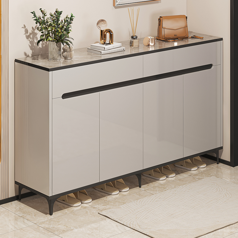 鞋柜家用门口楼道外新款2025轻奢走廊入户玄关收纳柜一体靠墙鞋架