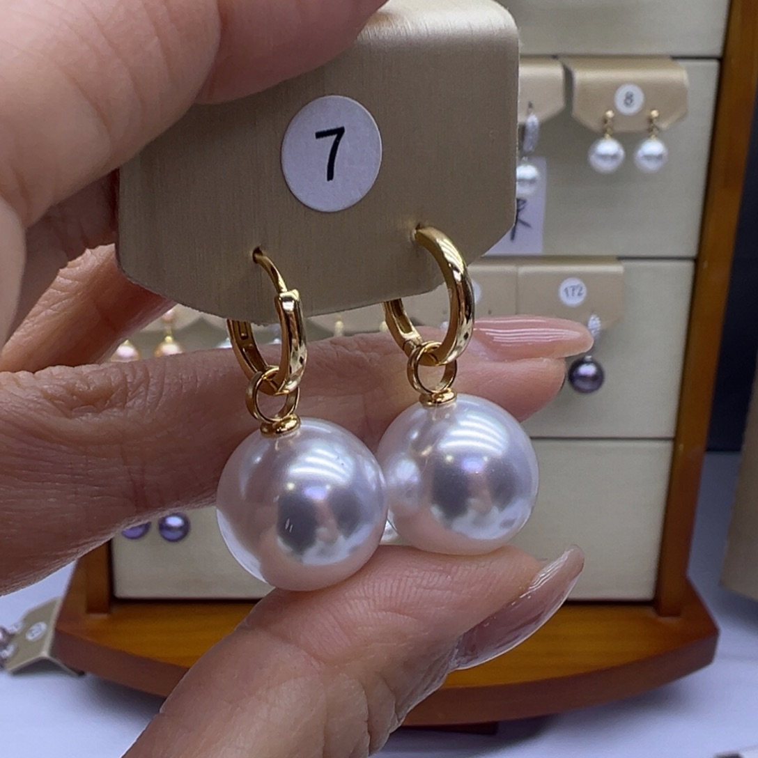 耳饰淡水珍珠银S925镶嵌