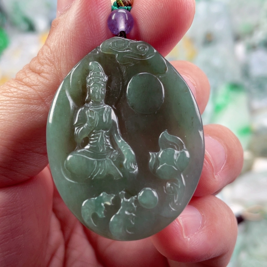 翡翠未镶嵌吊坠(不含链)