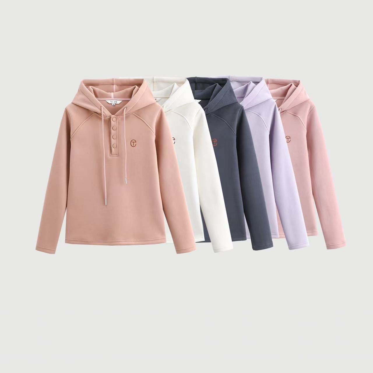 8150 春季新款时尚连帽代扣百搭卫衣 F20