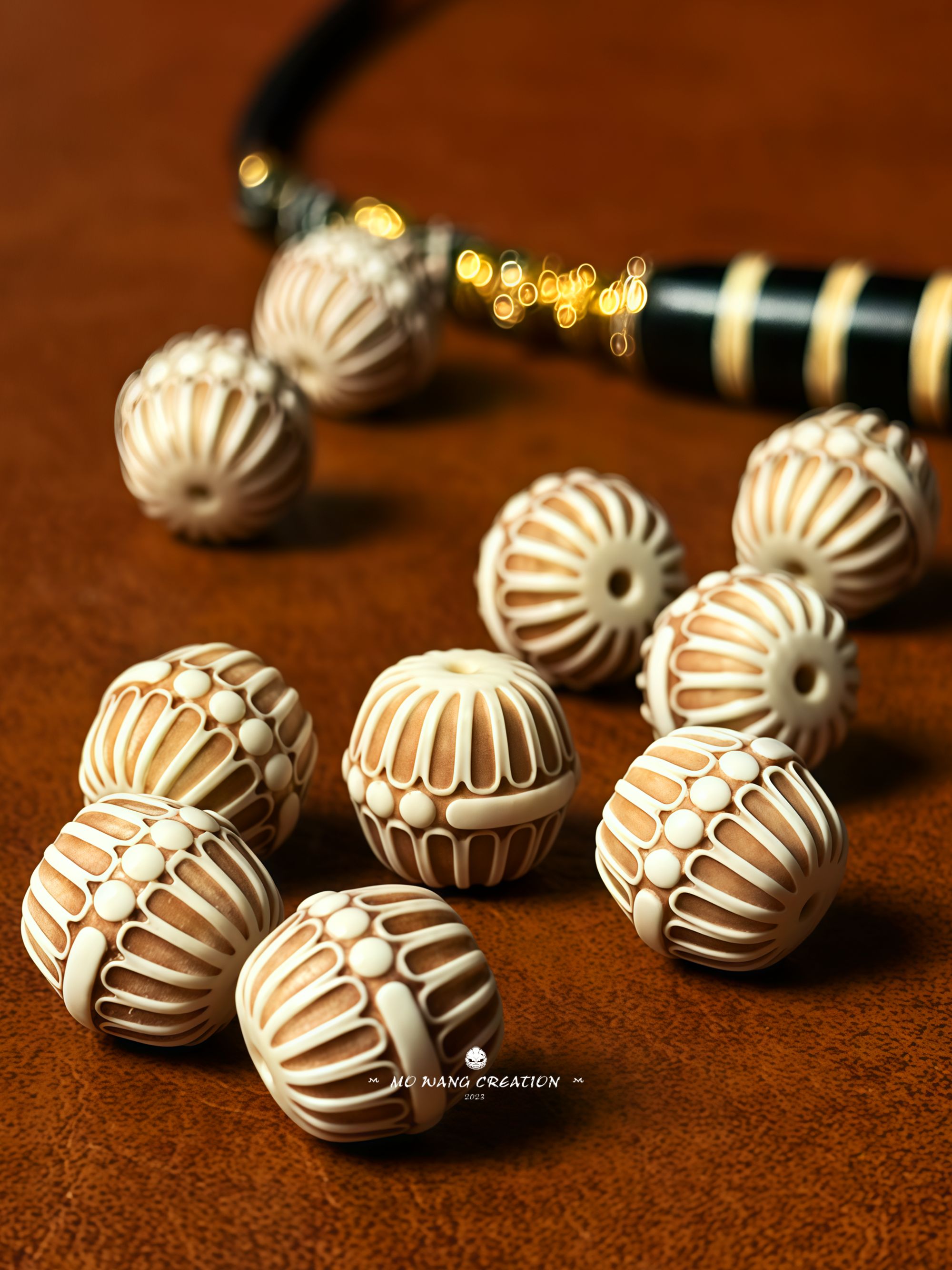 魔王造物 CREATION「 天工」猛犸 配饰 原创主题IP顶珠 格桑花