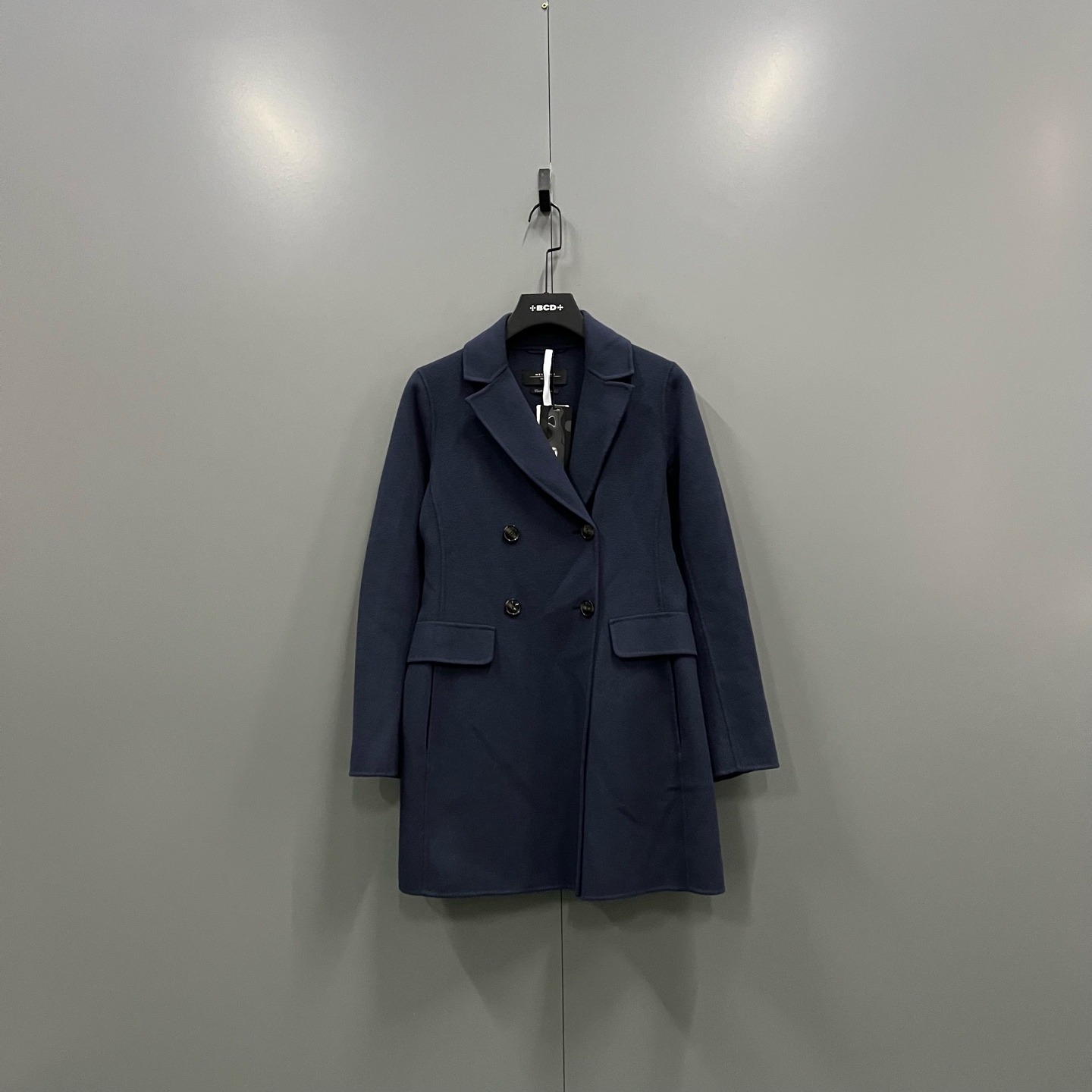 95新 MaxMara tt14 藏青色双排扣大衣 40码/95新/017197