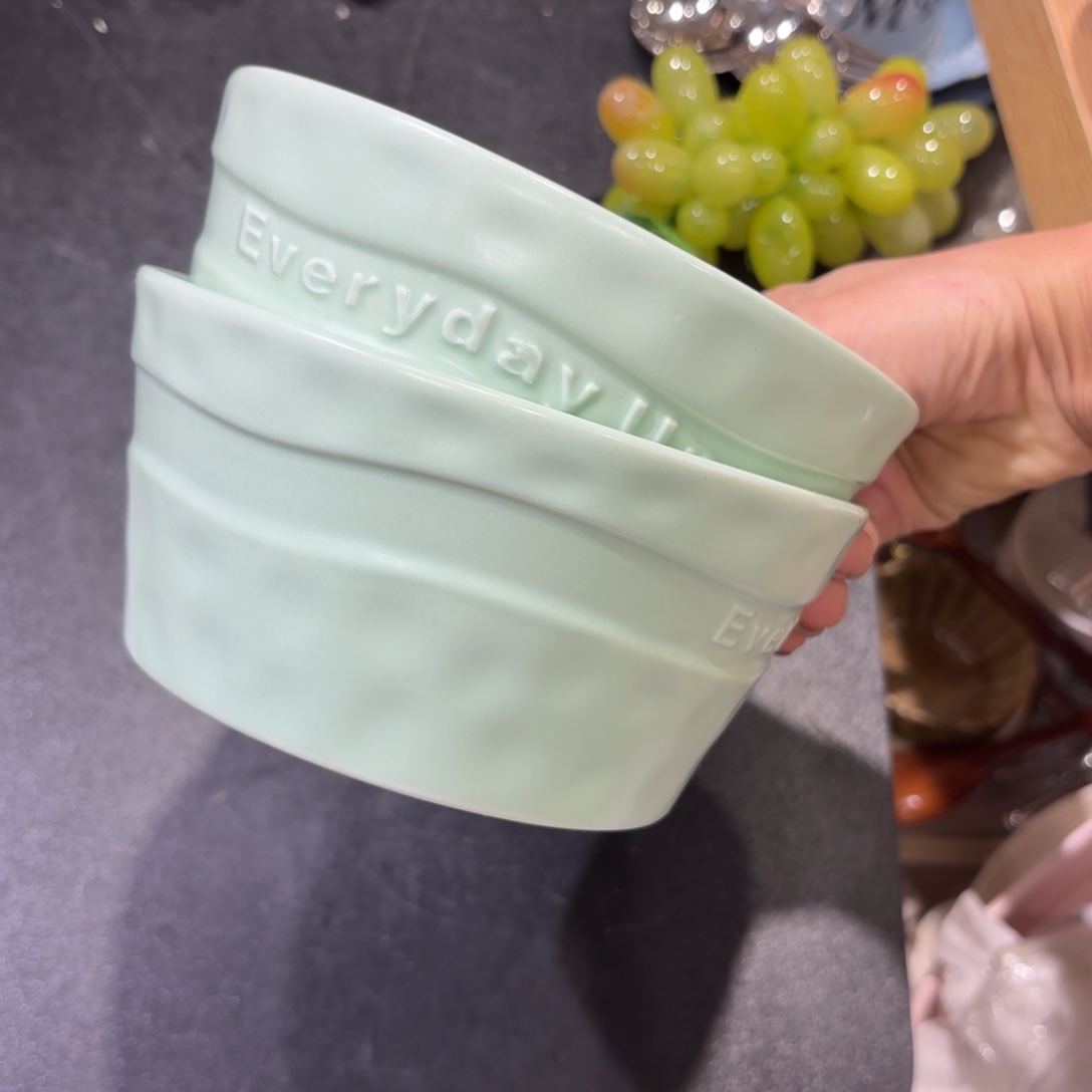 瓷两个6寸汤饭碗两个