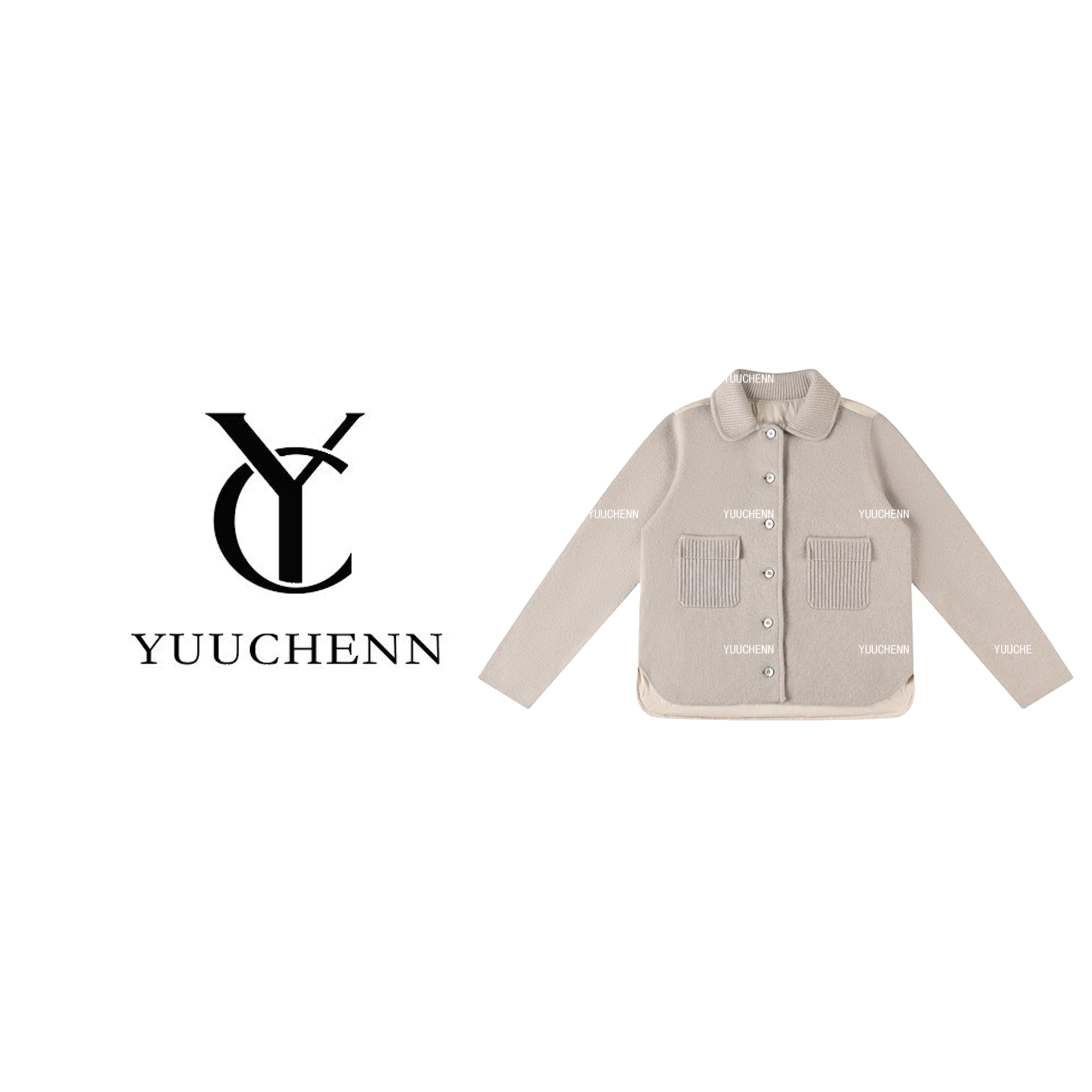 YUUCHENN 翻领白鹅绒羽绒服女简约秋冬时尚外套23C29687