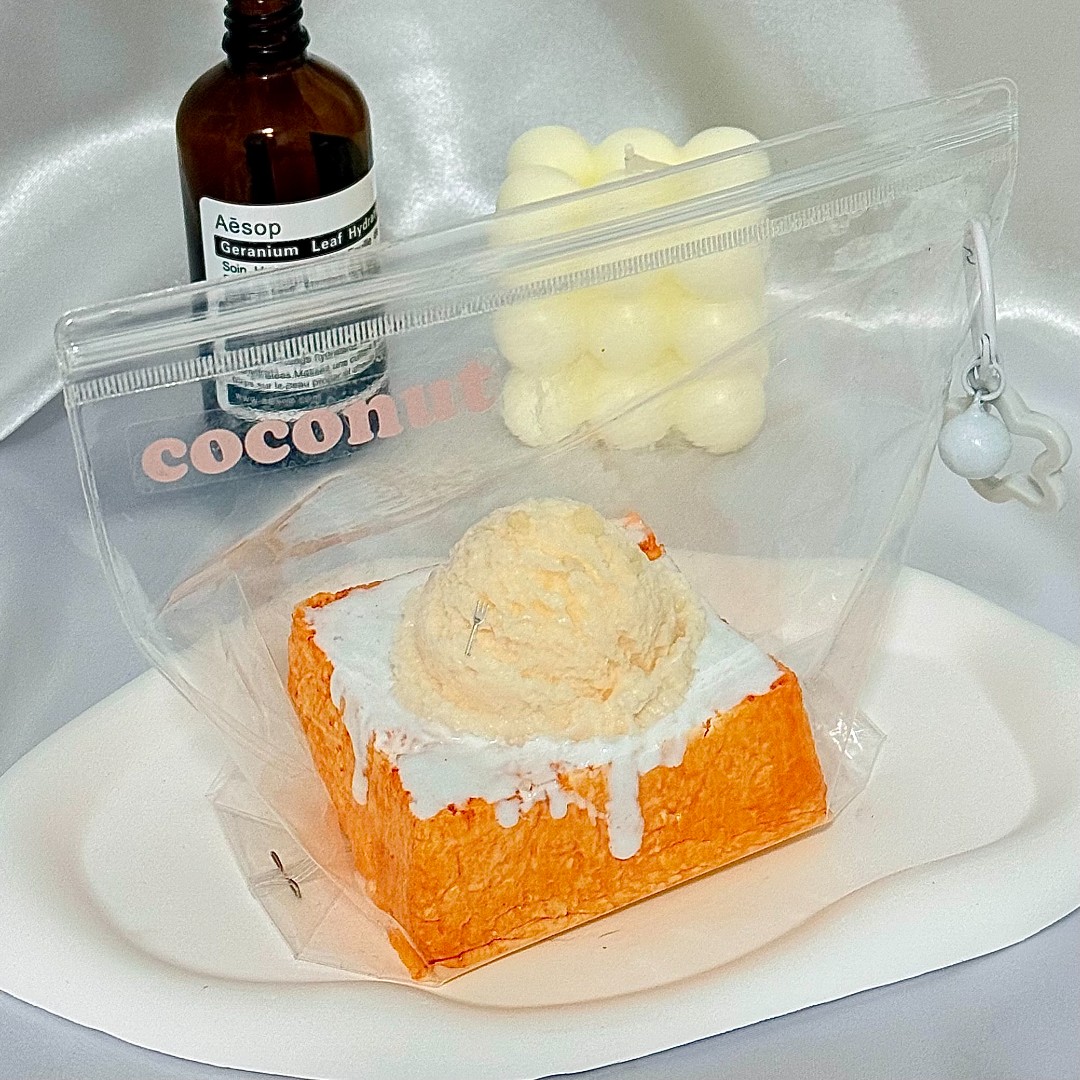 【默认微瑕】冰淇淋吐司捏捏乐解压纯手工硅胶制作no退no换