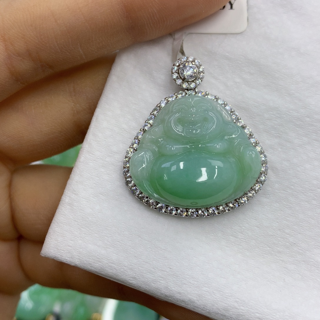 翡翠银S925镶嵌颈饰