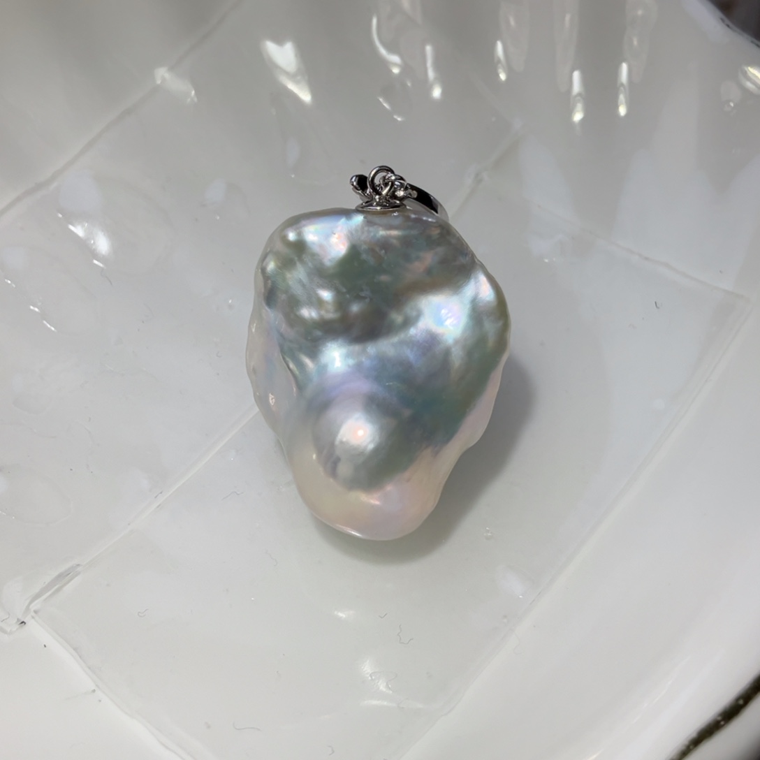 银S925镶嵌颈饰淡水珍珠