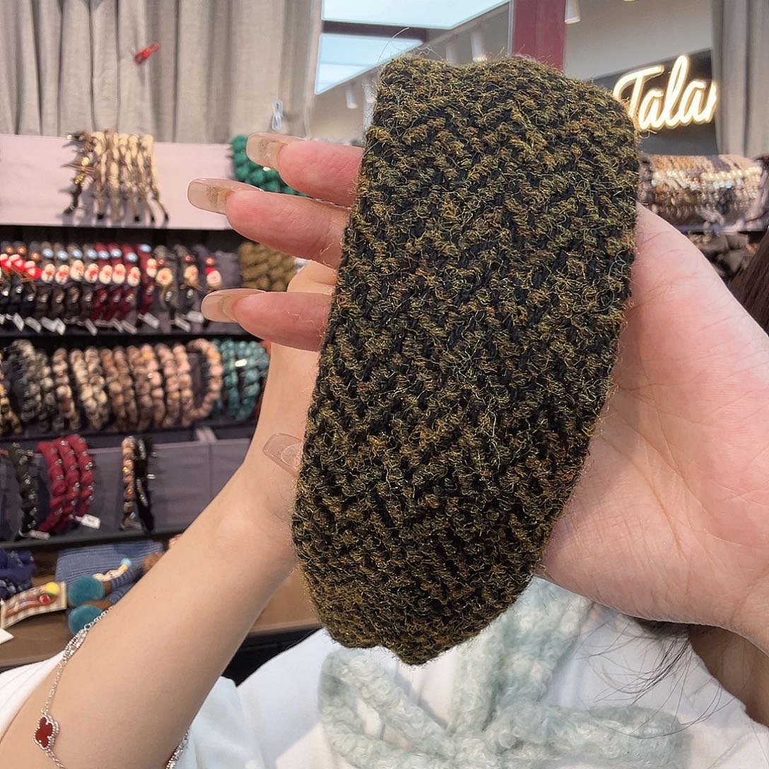 布艺铁合金黑金发箍