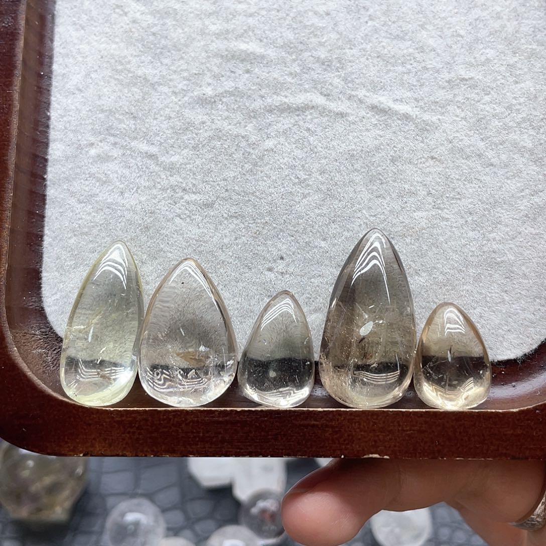 未镶嵌水晶珠宝半成品20黄水滴➕茶水滴无裂