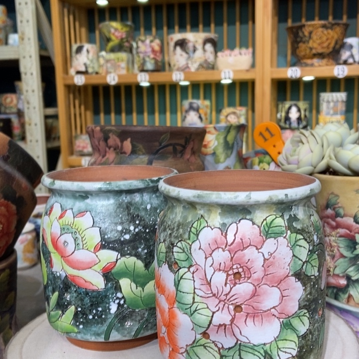 红陶景德镇艺术手绘作品