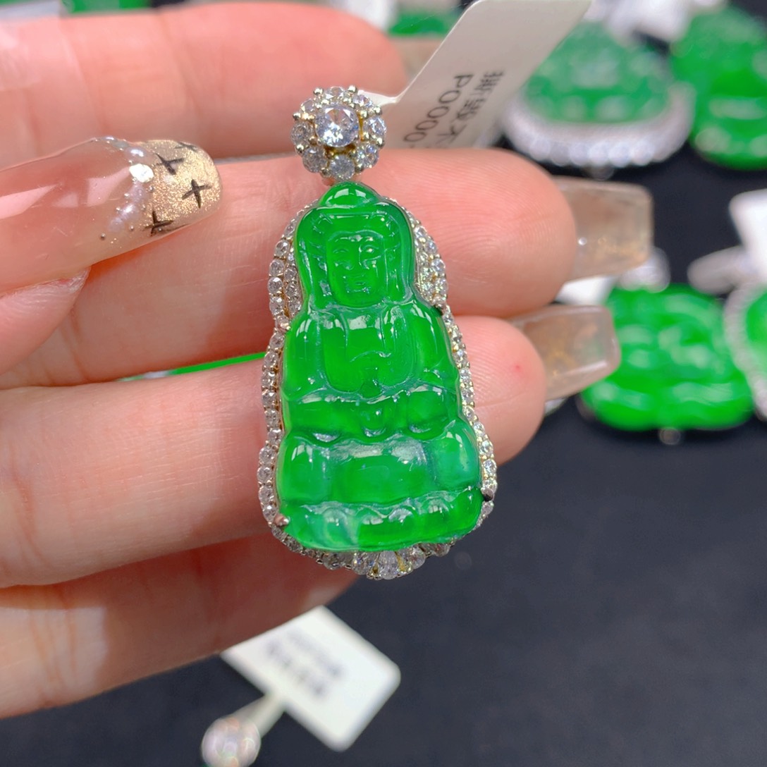 翡翠颈饰银S925镶嵌11111111111