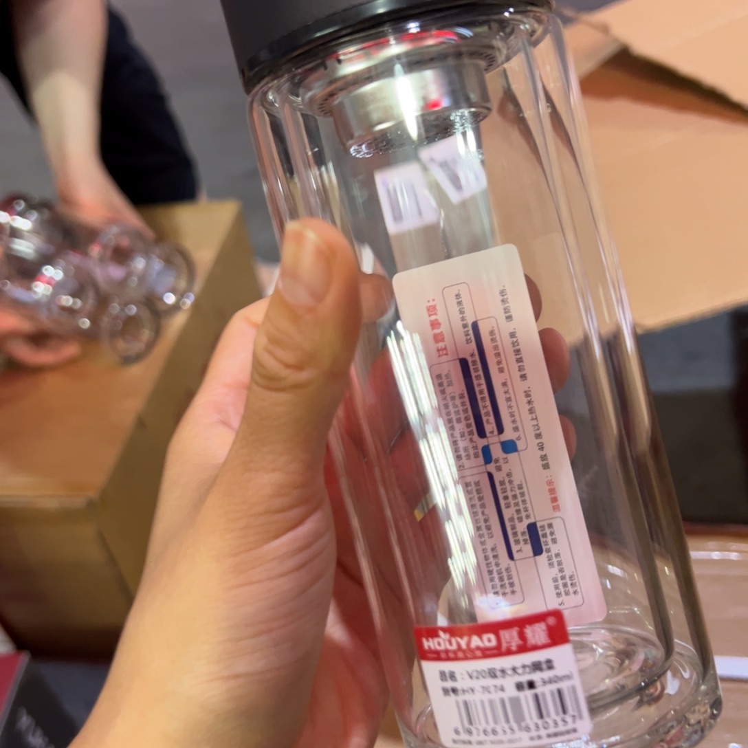 厚耀微瑕玻璃杯340玻璃杯微瑕安佳地