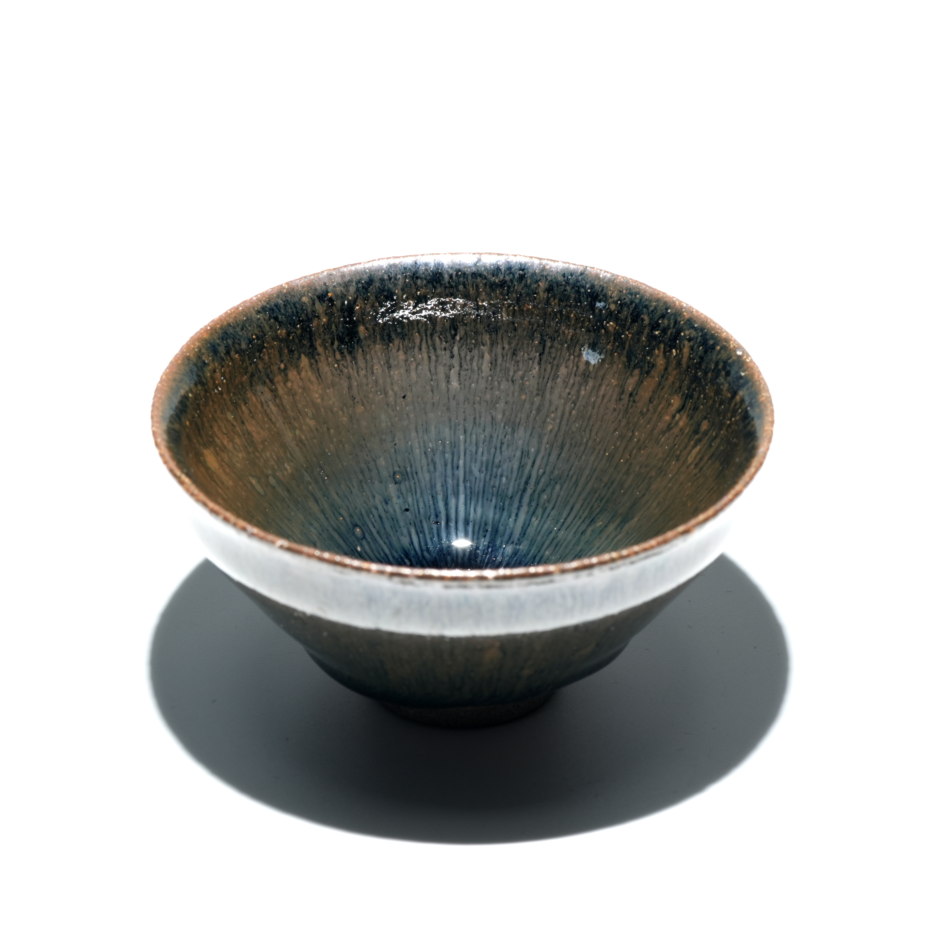 五里亭龙窑精选建盏主人杯标准束口银蓝豪编号77225