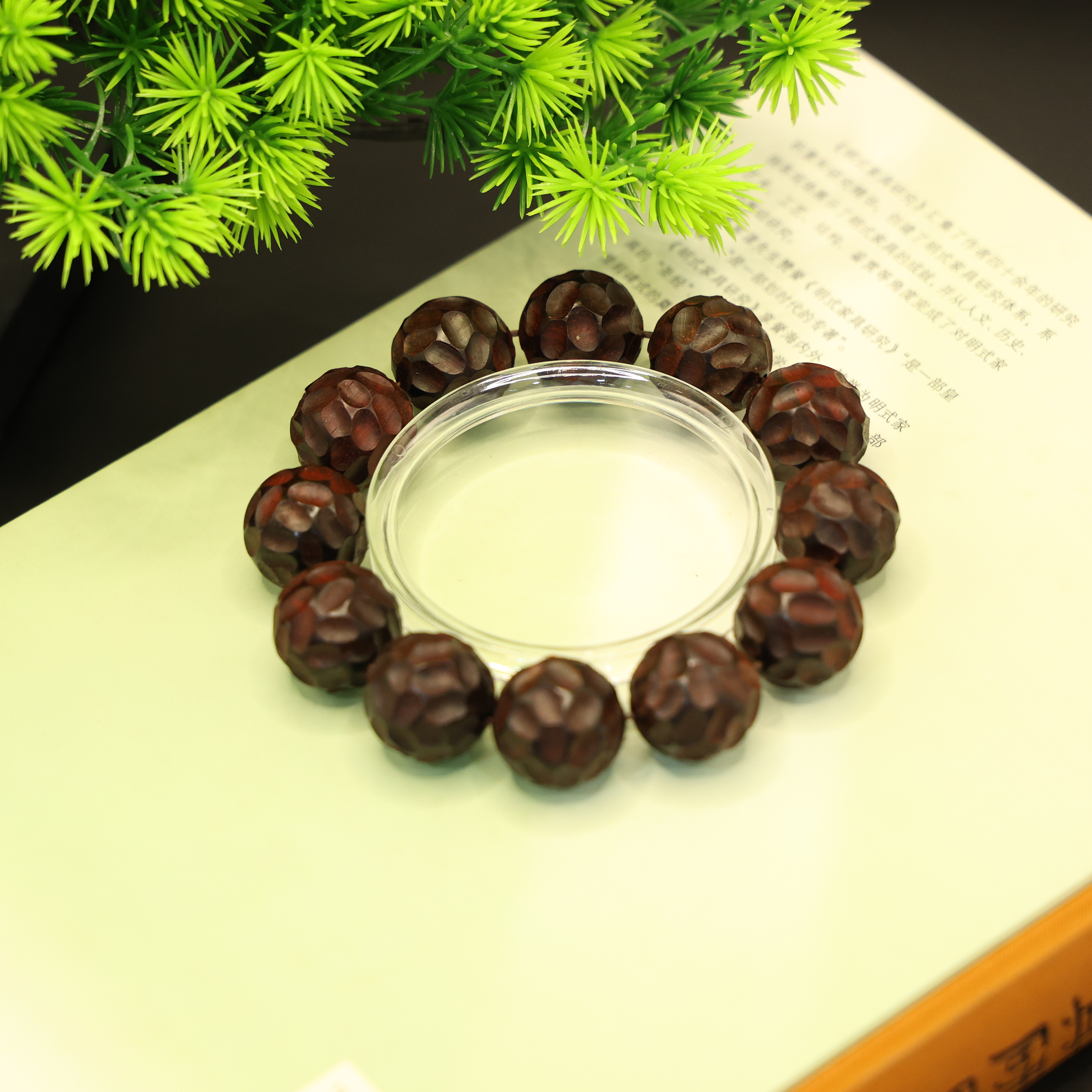 【手工雕刻】小叶紫檀精工无相1.8/2.0手串B001429