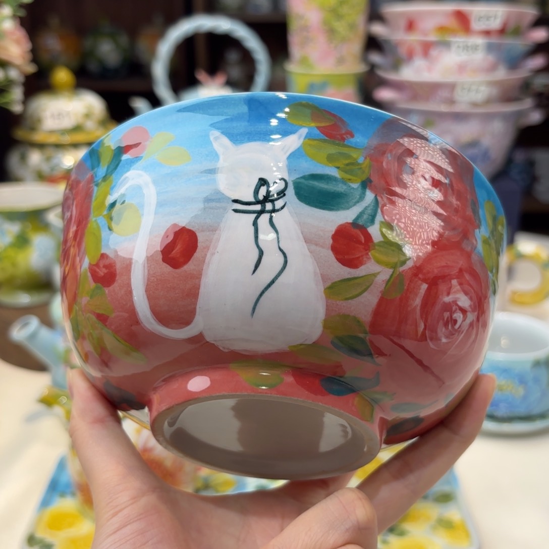 瓷片景德镇手绘高温釉下彩陶瓷茶具