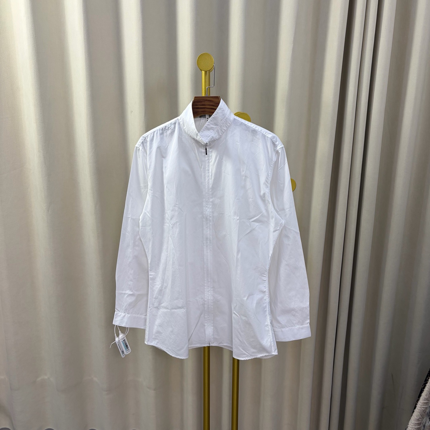 99新 DIOR/迪奥 白色拉链衬衫 42码 