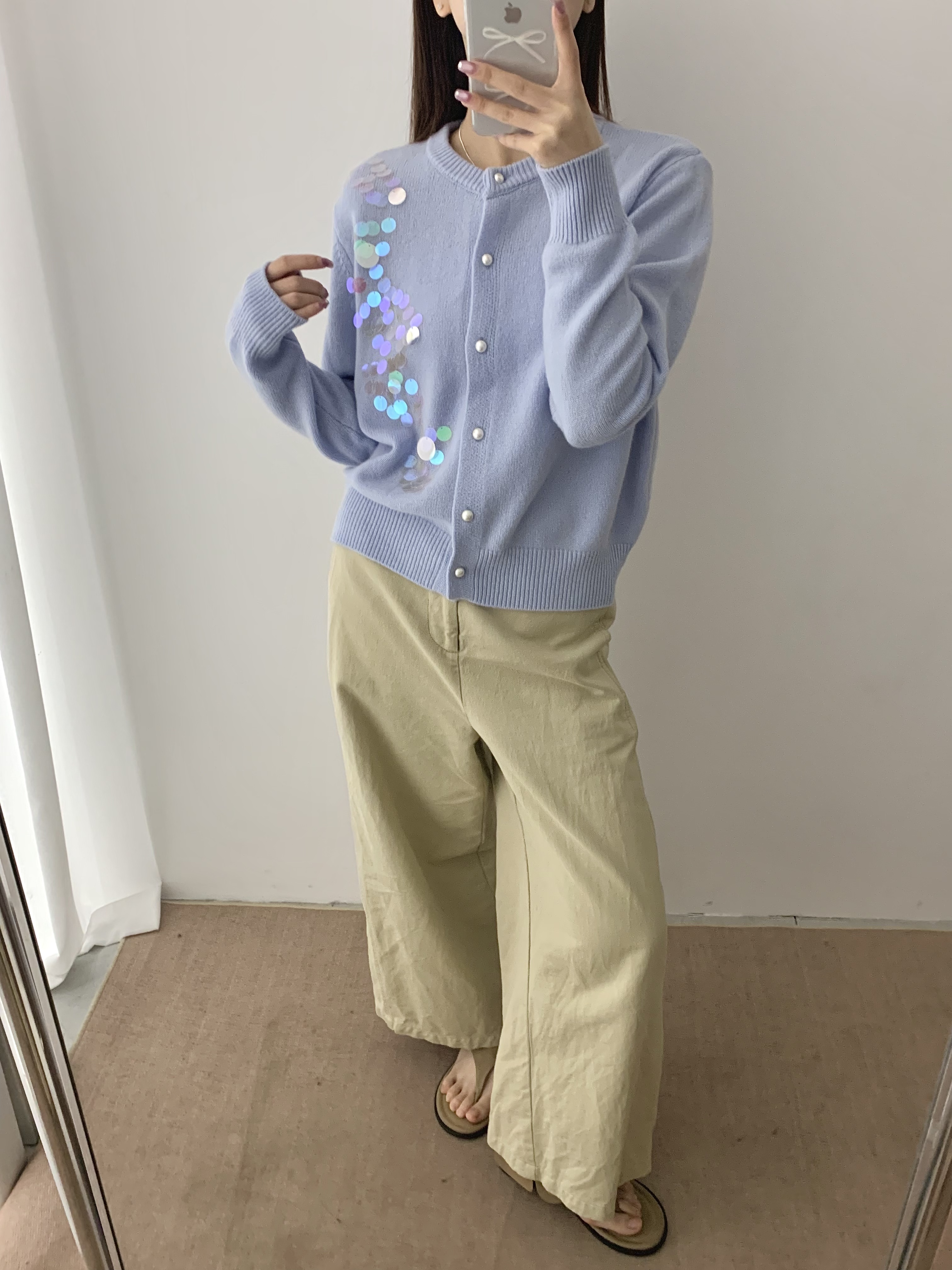 绒衣纺-100%绵羊毛鱼美人时尚开衫纯色女装秋冬季保暖羊毛衫A05