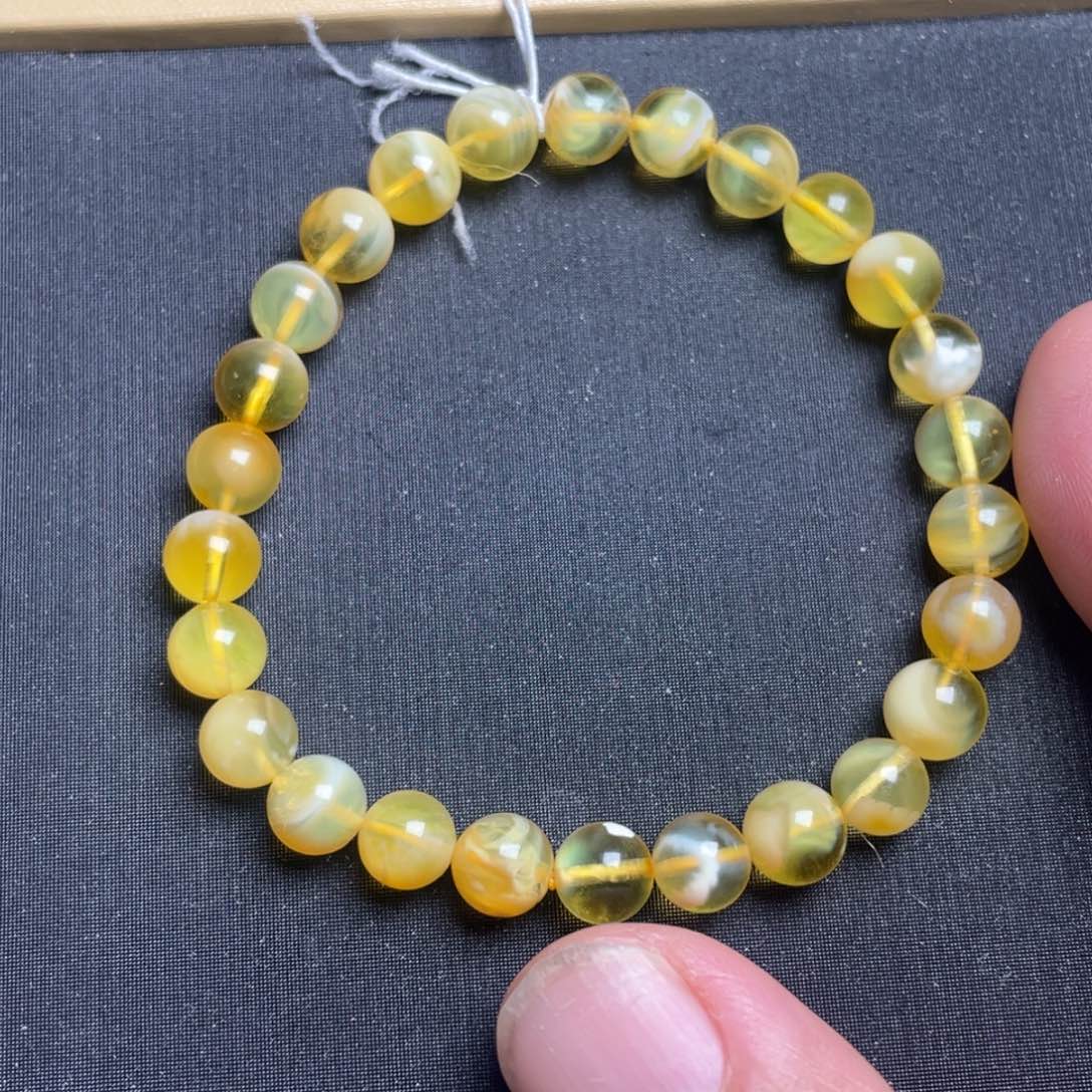 蜜蜡颈饰未镶嵌蜜蜡荧光手串